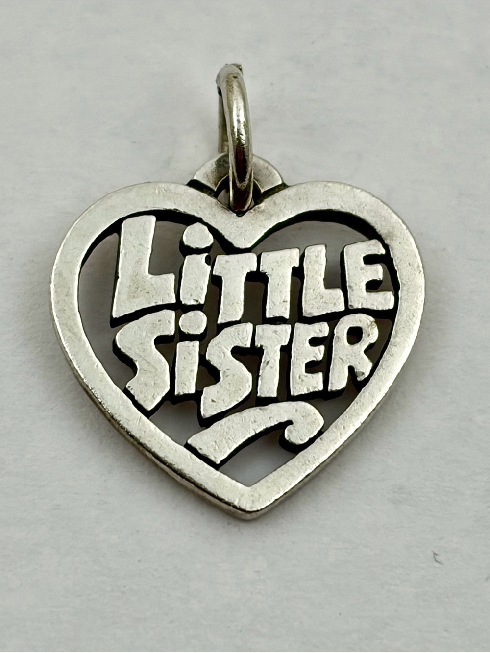 James Avery Sterling LITTLE SISTER HEART Charm